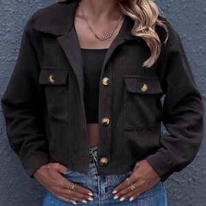 Women's Black Corduroy Jacket (XS)